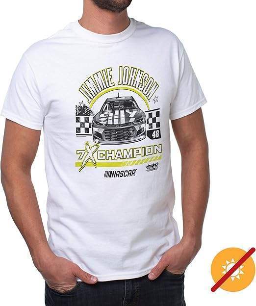 NASCAR Mens Classic Crew Tee - Jimmie Johnson - 9 White by DelSol for Men - 1 Pc T-Shirt (L)