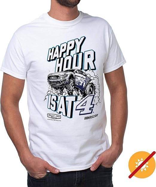 NASCAR Mens Classic Crew Tee - Kevin Harvick - 4 White by DelSol for Men - 1 Pc T-Shirt (M)