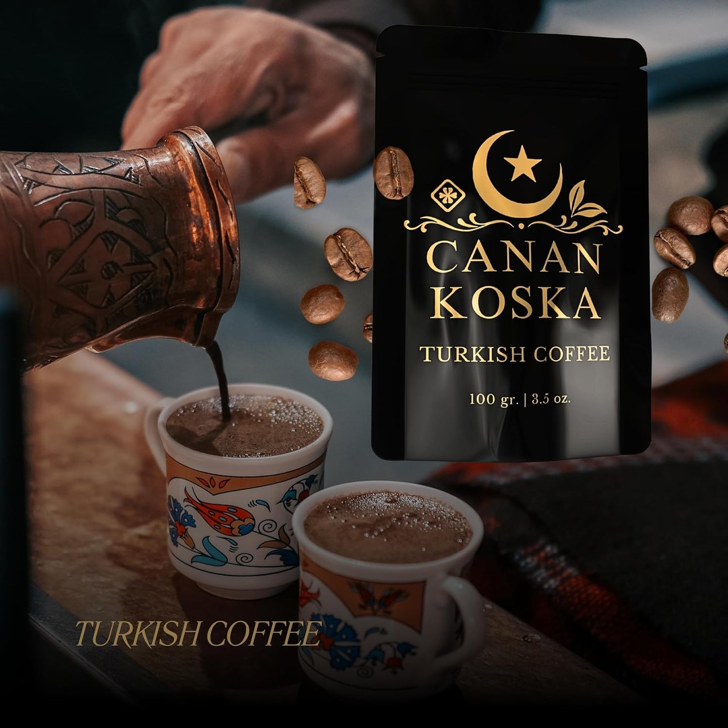 Canan Koska Turkish Coffee Medium Roast Ground Coffee 100% Arabica