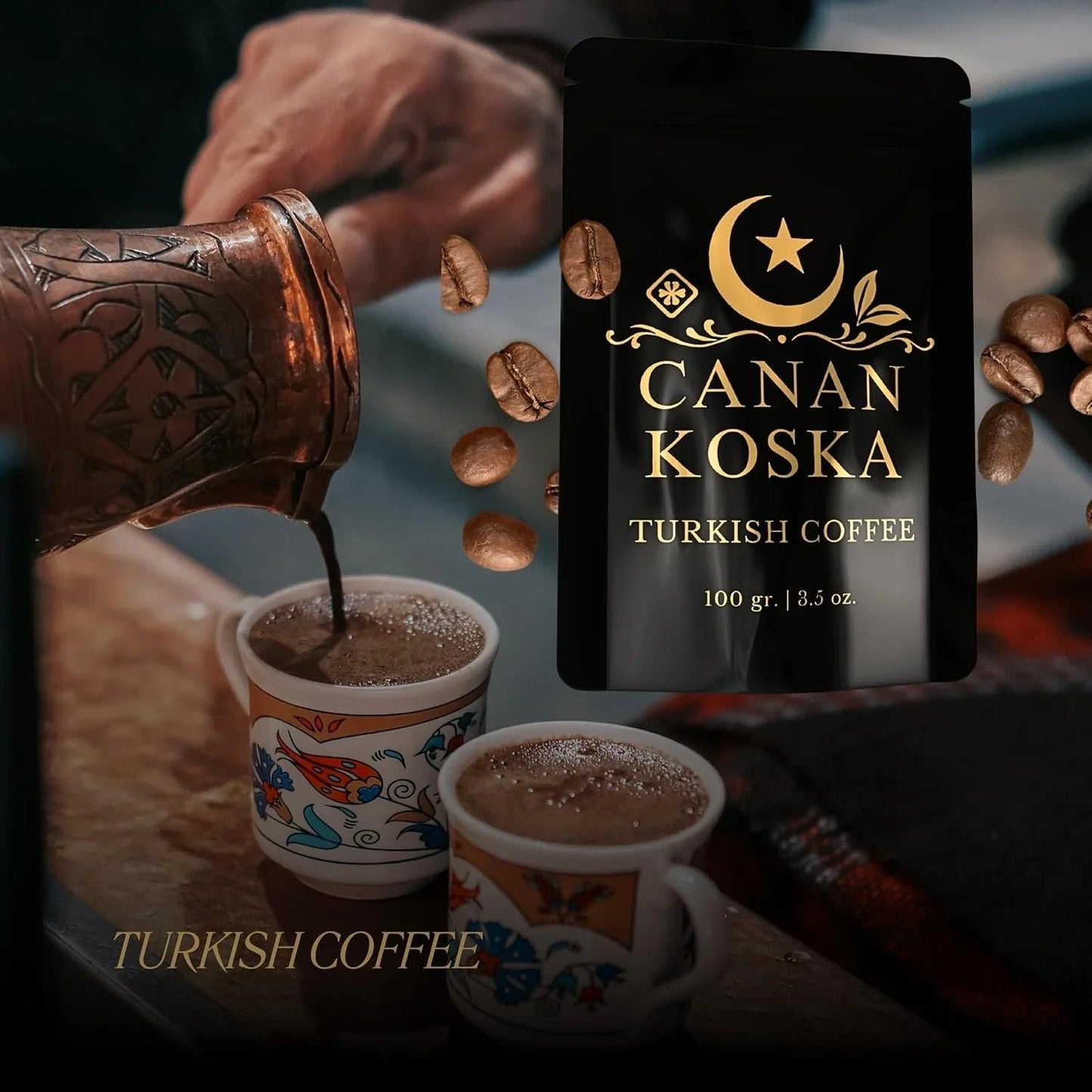Canan Koska Turkish Coffee Medium Roast Ground Coffee 100% Arabica