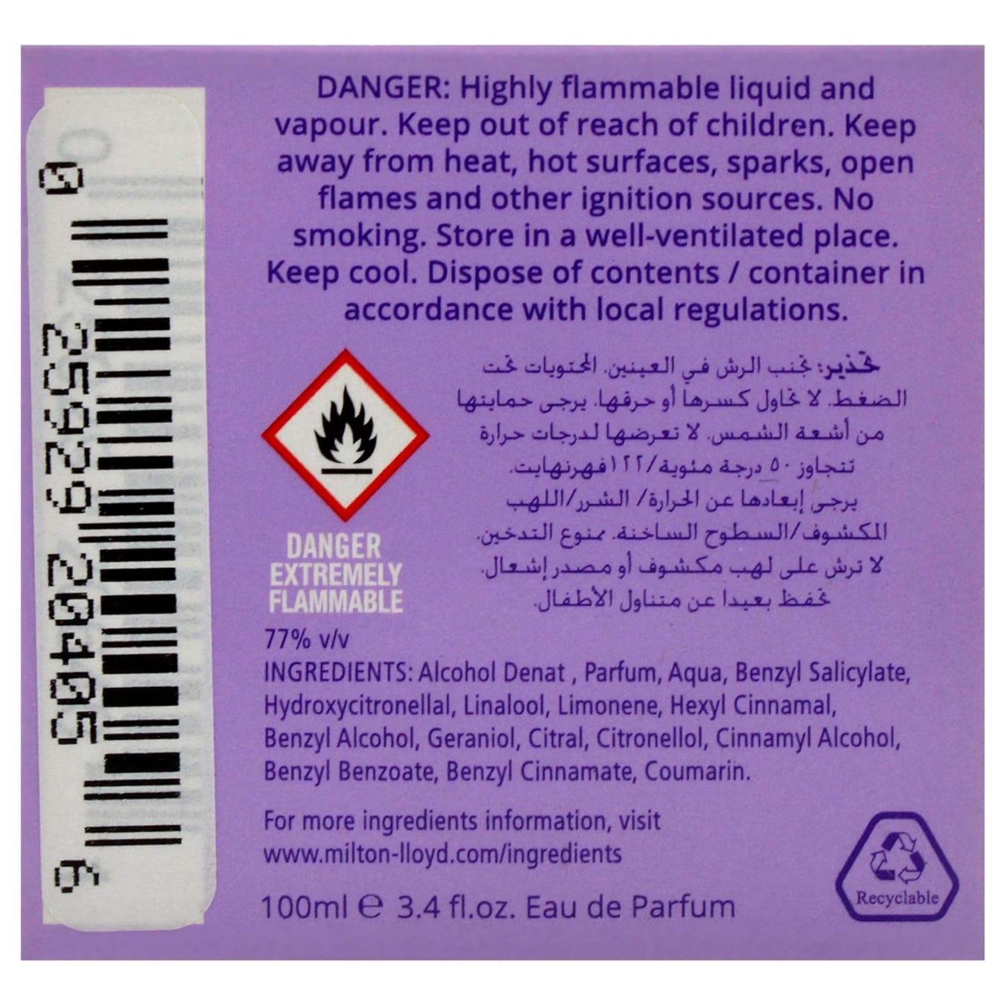 Colour Me Violet by Milton-Lloyd for Women - 3.4 oz EDP Spray