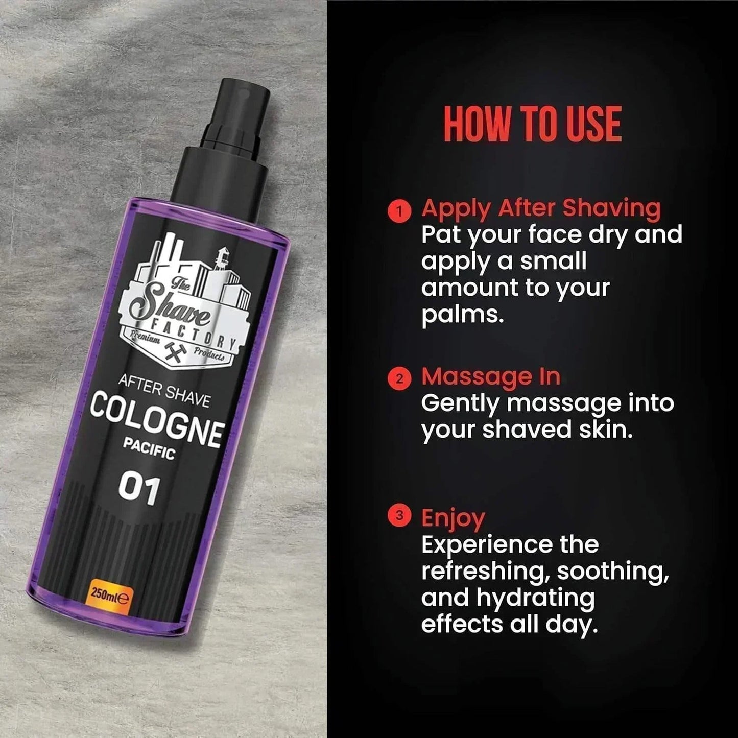 The Shave Factory After Shave Cologne 07 Caspian 250ml / 8.45 oz