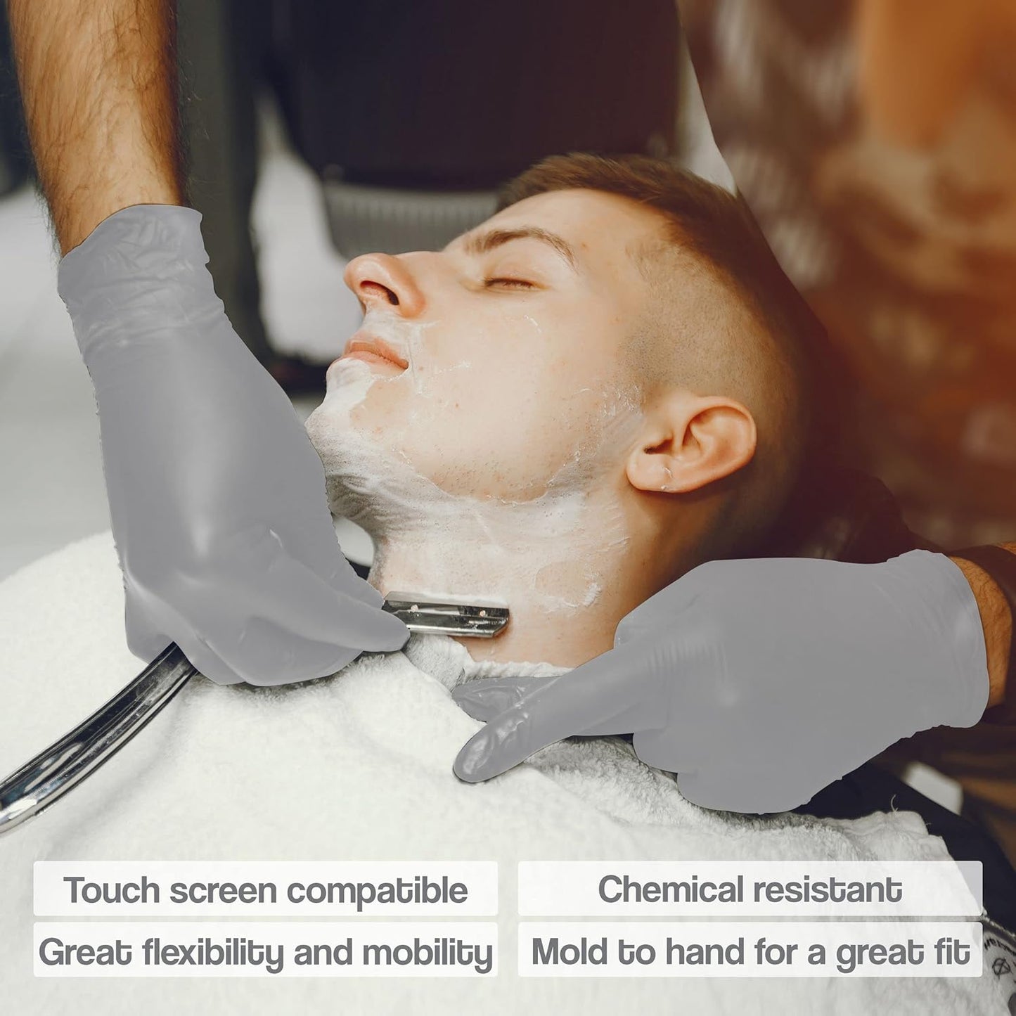 L3VEL3 Professional Nitrile Gloves Silver - 10 Pack, 1000 ct