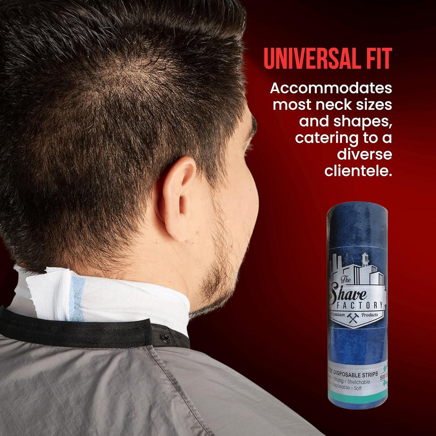 The Shave Factory Neck Strip 100 strips - 5 roll pack