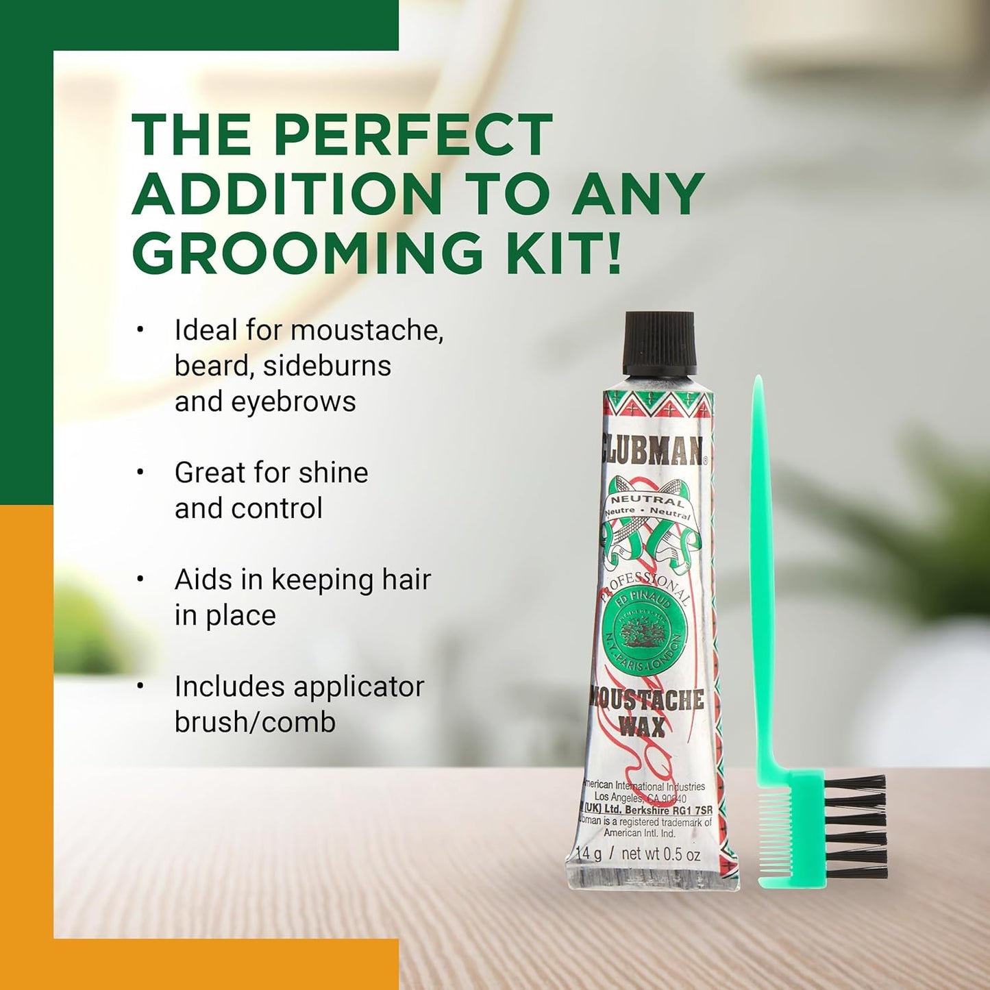 Clubman Moustache Wax - Chestnut 0.5 oz