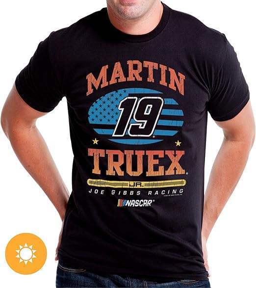 NASCAR Mens Classic Crew Tee - Martin Truex Jr - 7 Black by DelSol for Men - 1 Pc T-Shirt (M)
