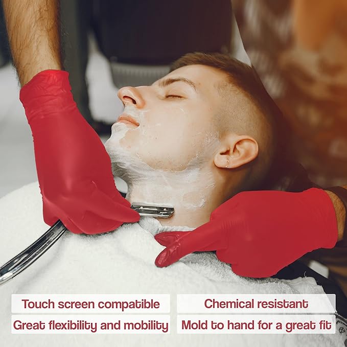 L3VEL3 Professional Nitrile Gloves Red - 10 Pack, 1000 ct