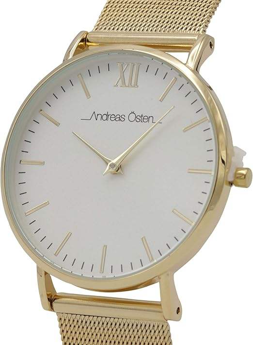 AO-130 Distrig - Gold Stainless Steel Mesh Bracelet Watch by Andreas Osten for Women - 1 Pc Watch