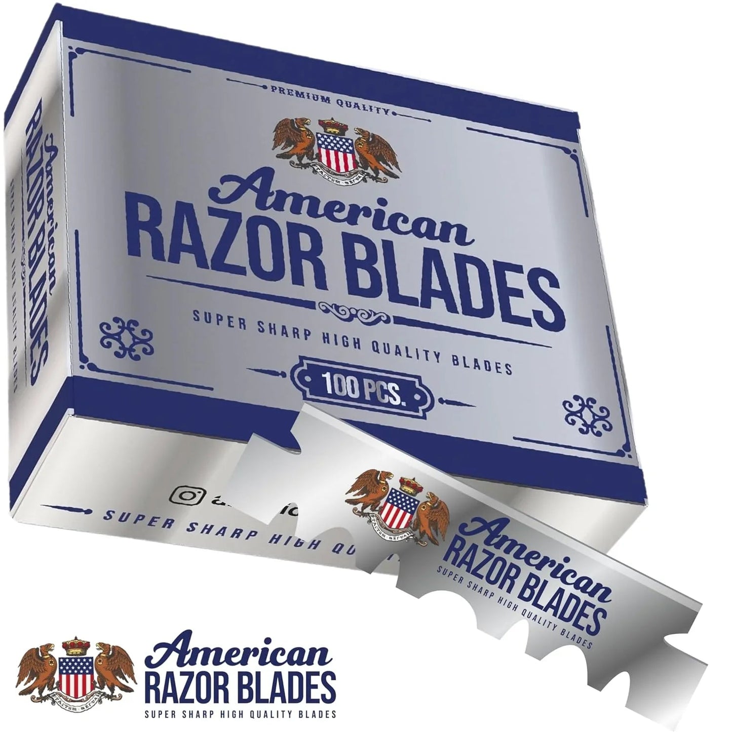 The Shave Factory American Razor Blades – Single Edge Razor Blades 100 ct