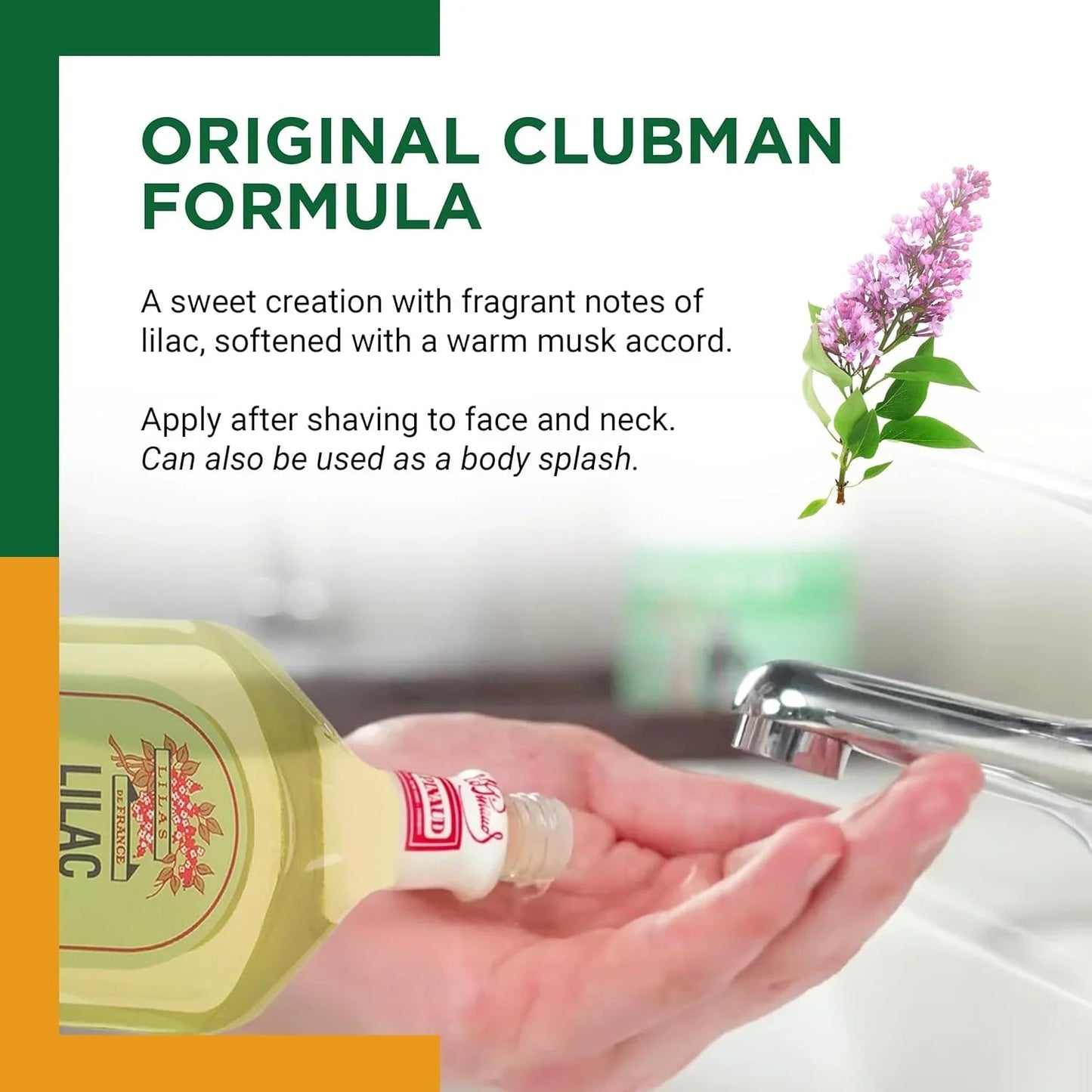 Clubman Lilac Vegetal After Shave Lotion, 370ml / 12.5 oz