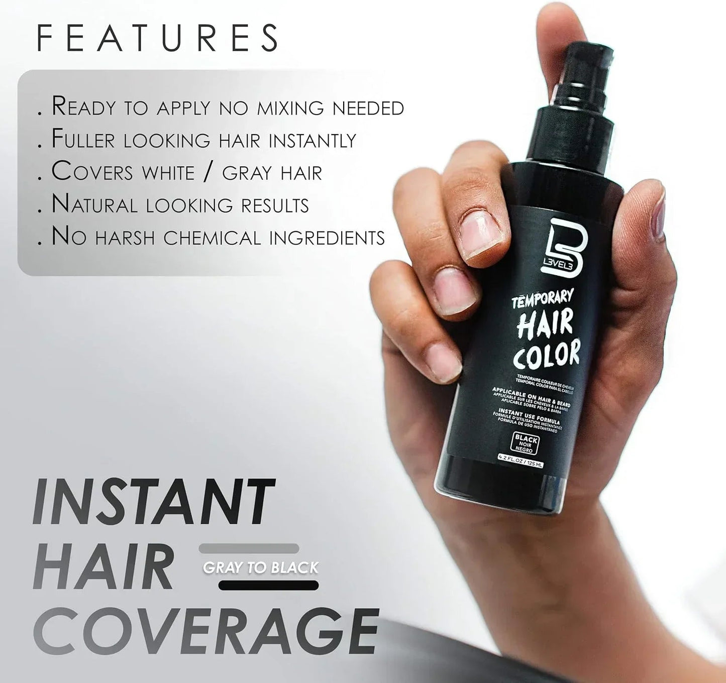 L3VEL3 Temporary Hair Color Black