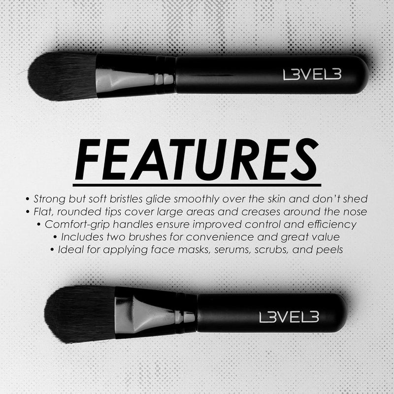 LV3 2PC FACE MASK BRUSH SET