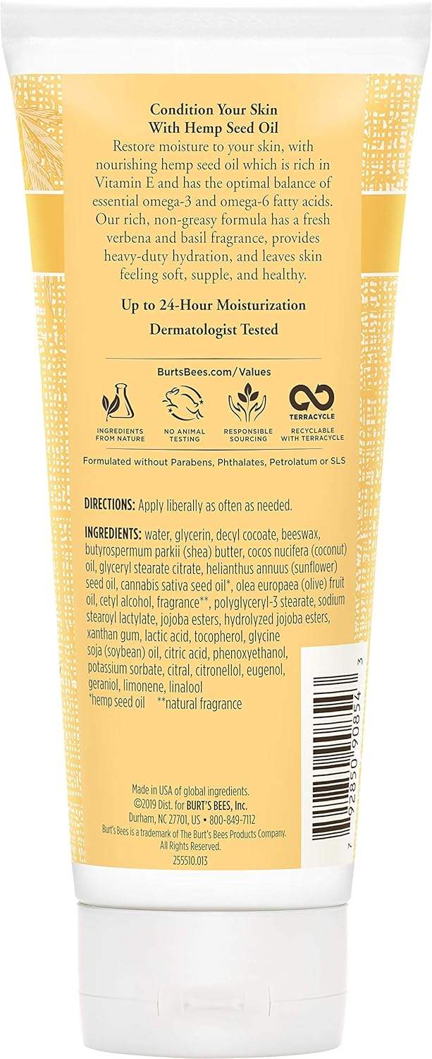 Hemp Body Lotion by Burts Bees for Unisex - 6 oz Body Lotion