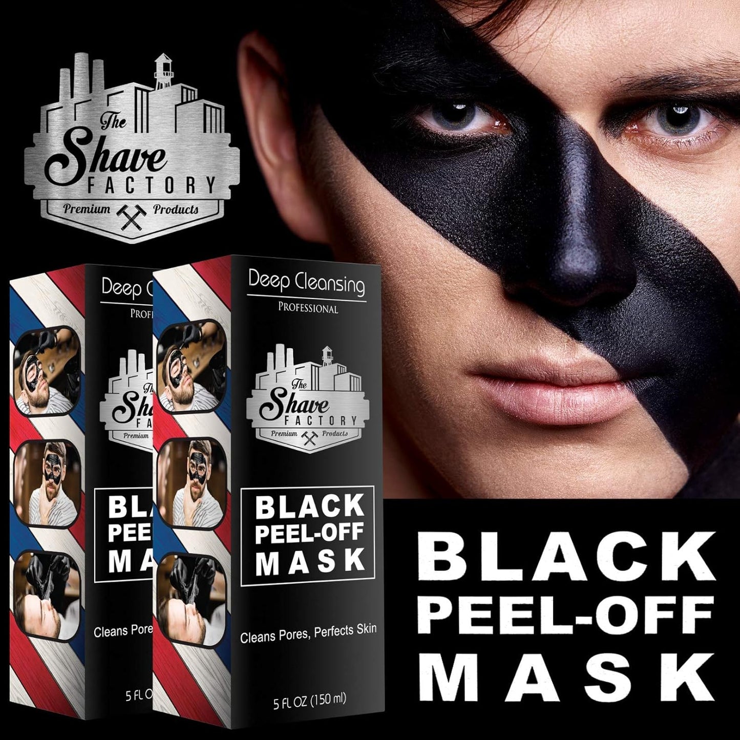 Black Peel off Mask 150ml The Shave Factory