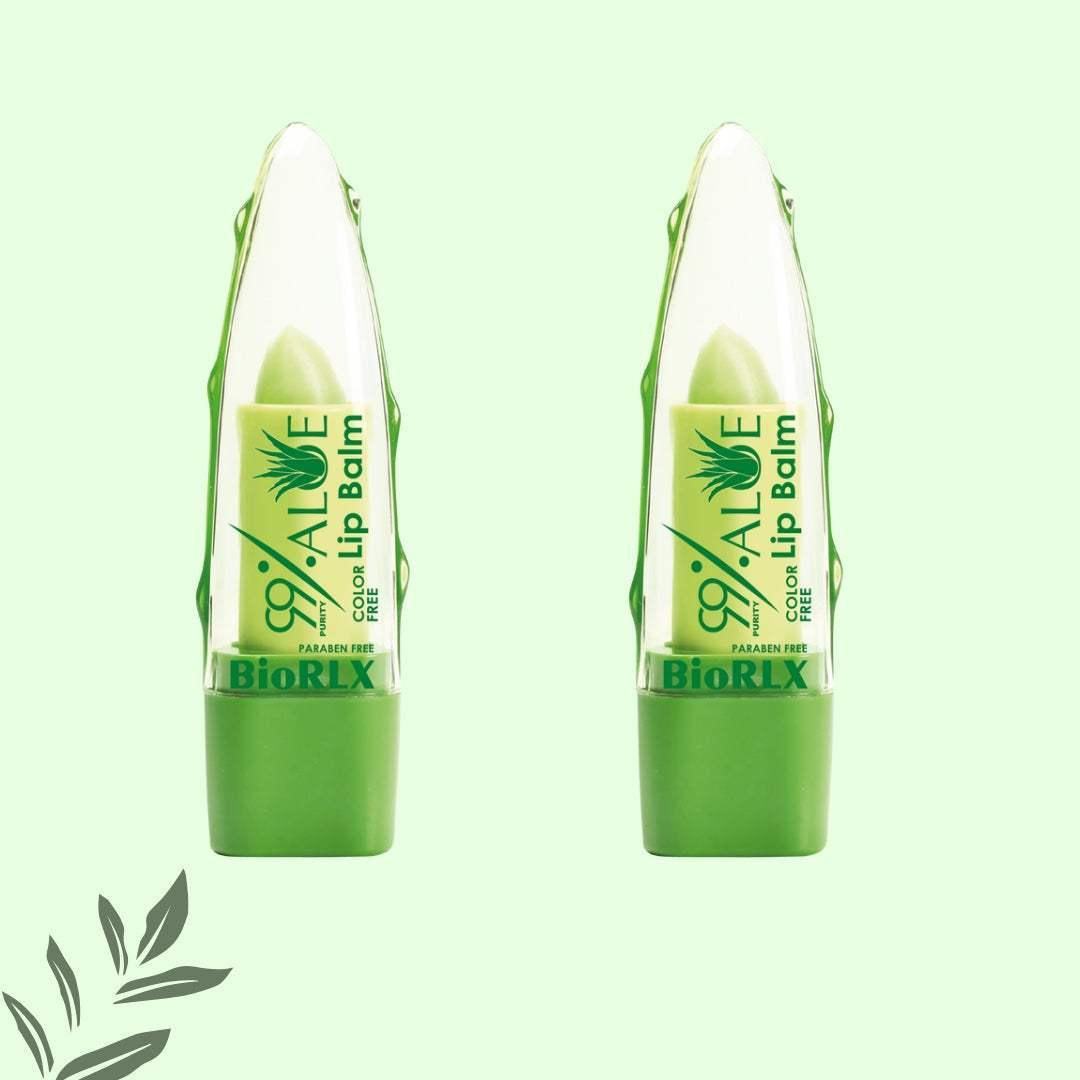 BioRLX 99% Purity Aloe Vera Color Free and Paraben Free Lip Balm