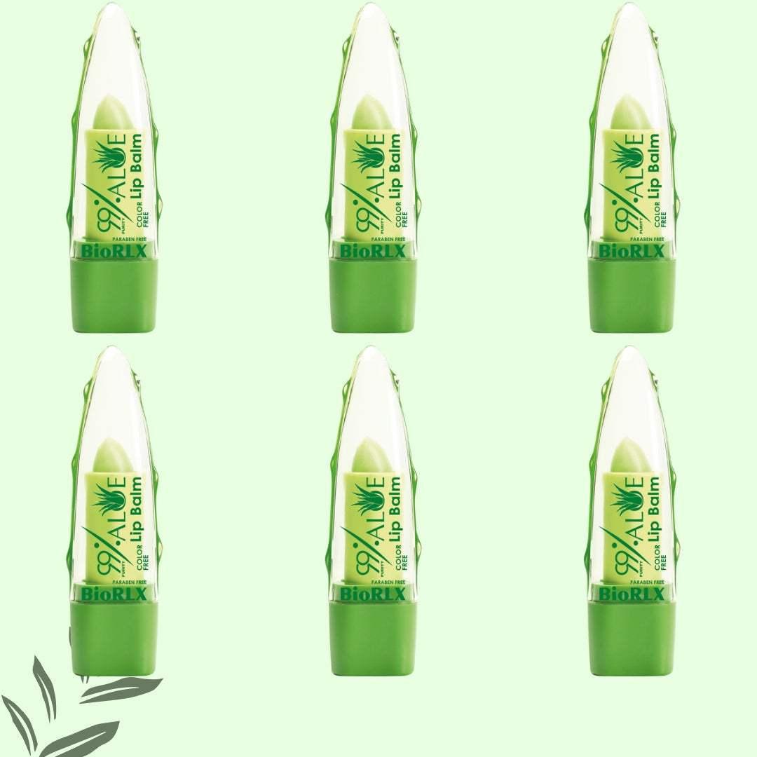 BioRLX 99% Purity Aloe Vera Color Free and Paraben Free Lip Balm