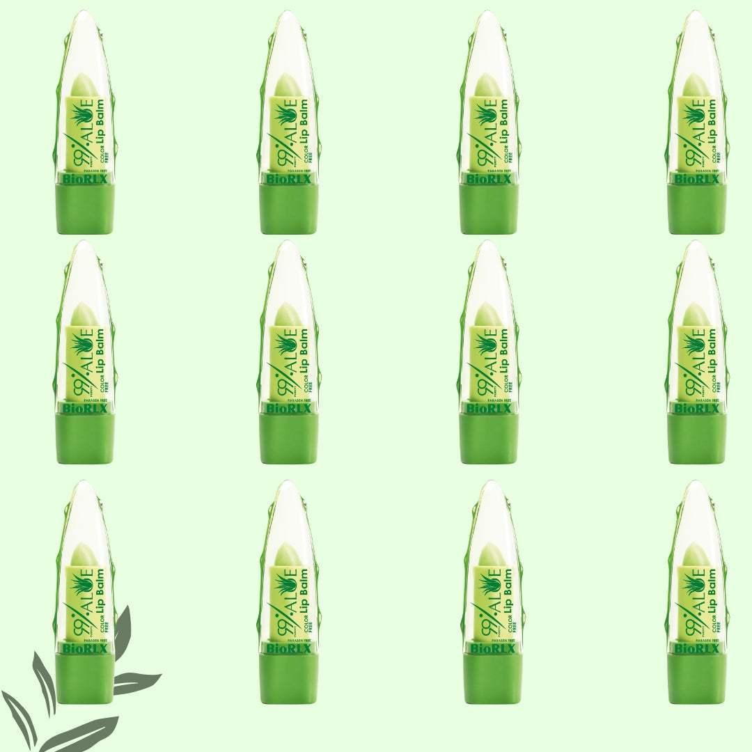 BioRLX 99% Purity Aloe Vera Color Free and Paraben Free Lip Balm