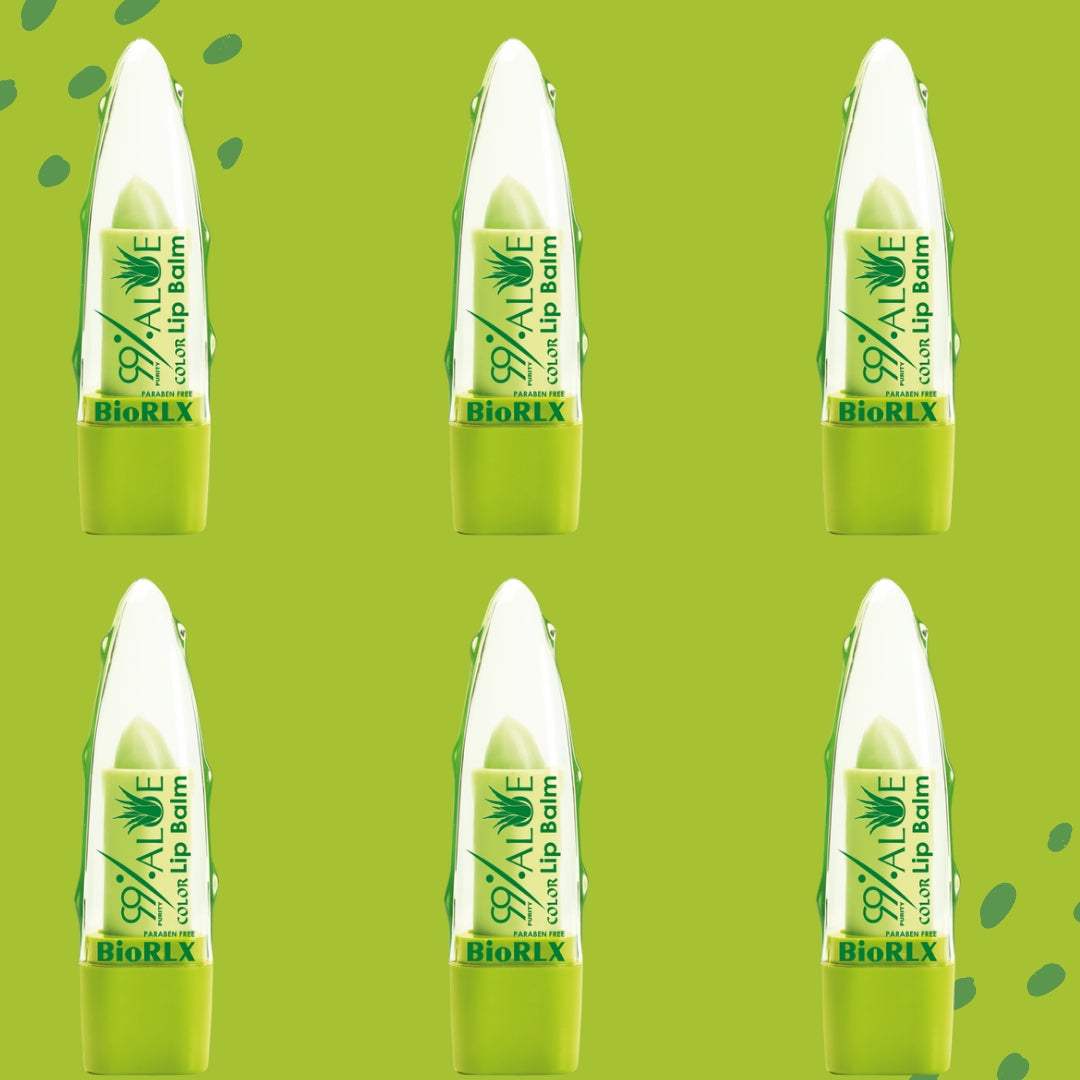 BioRLX 99% Pure Aloe Vera Tinted Moisturizing Lip Balm (Multipack)