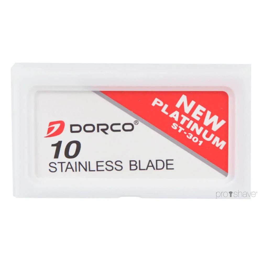 Dorco ST301 Platinum Extra Double Edge Razor Blade, 100 Blades