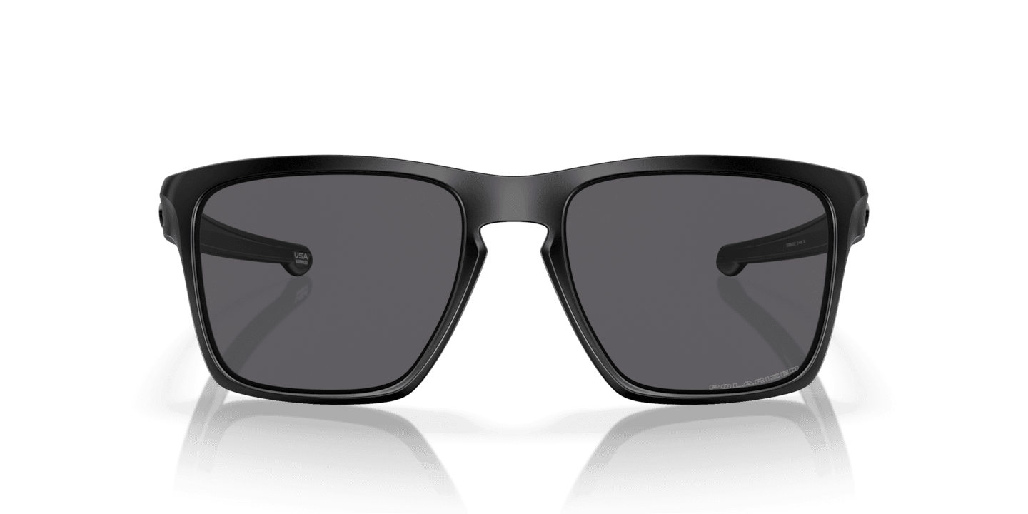 Oakley Sliver OO9341-01 - Matte Black-Grey Polarized by Oakley for Men - 57-18-140 mm Sunglasses