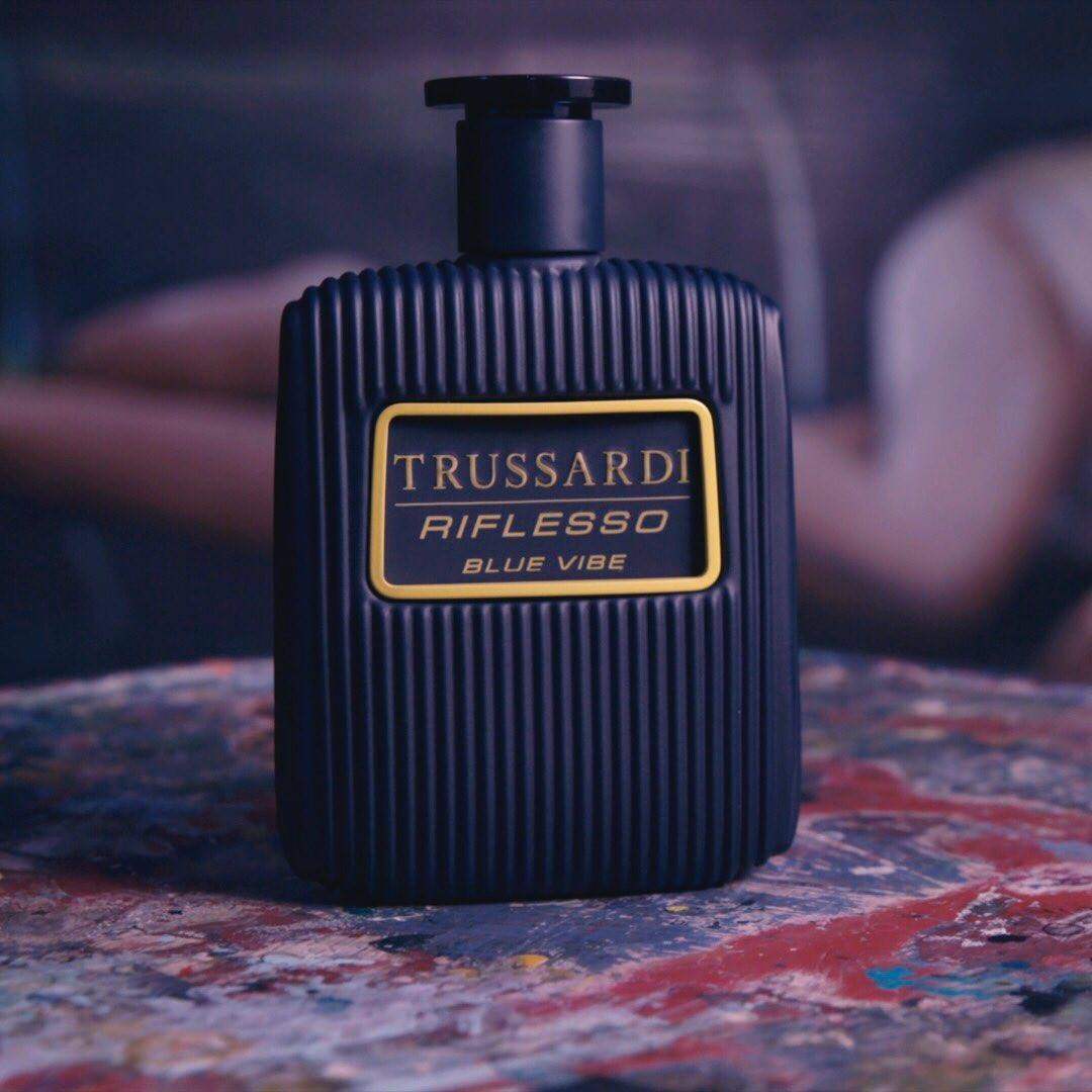 Riflesso Blue Vibe by Trussardi for Men - 2 Pc Gift Set 3.4 oz EDT Spray, Sport Bottle