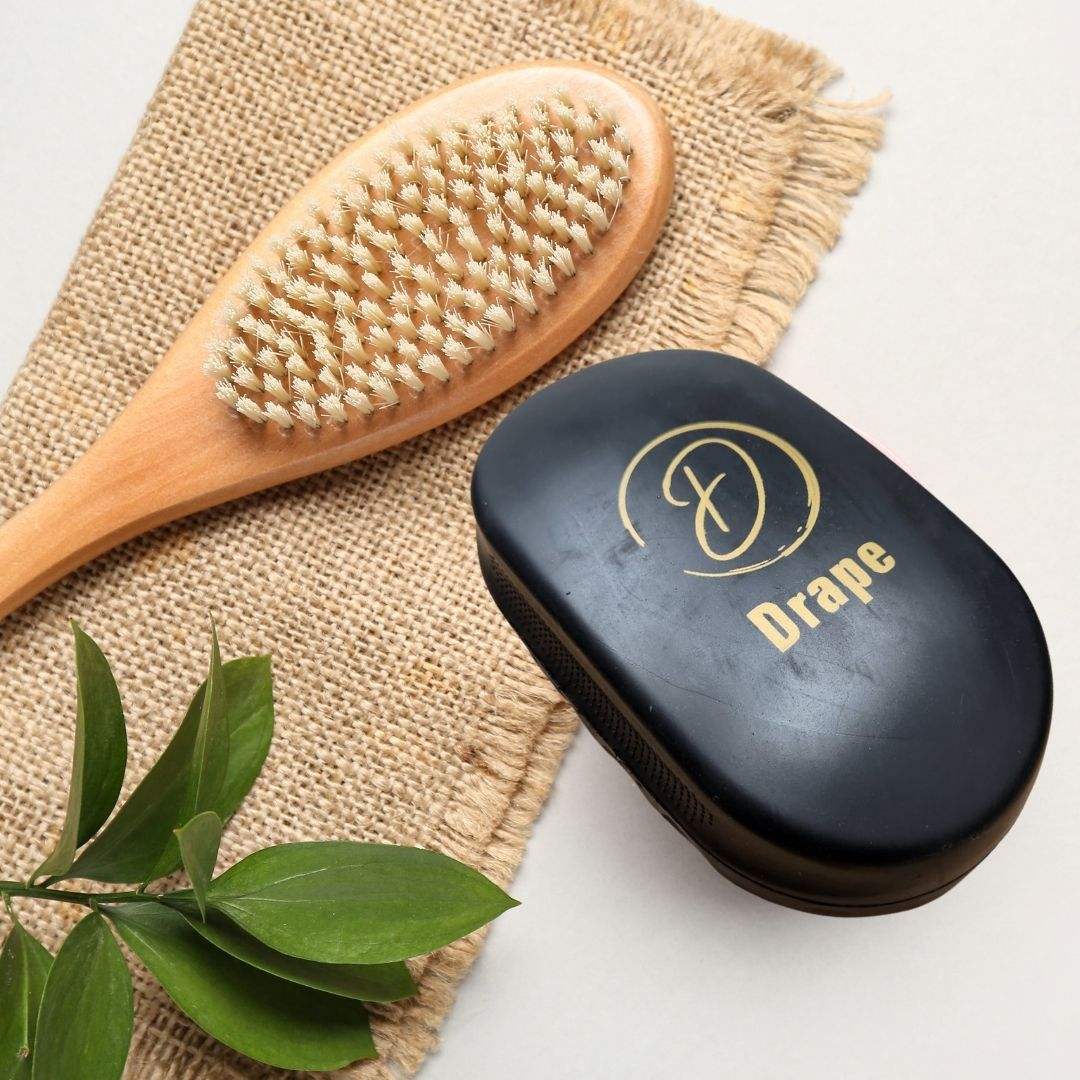 Drape hair massager black