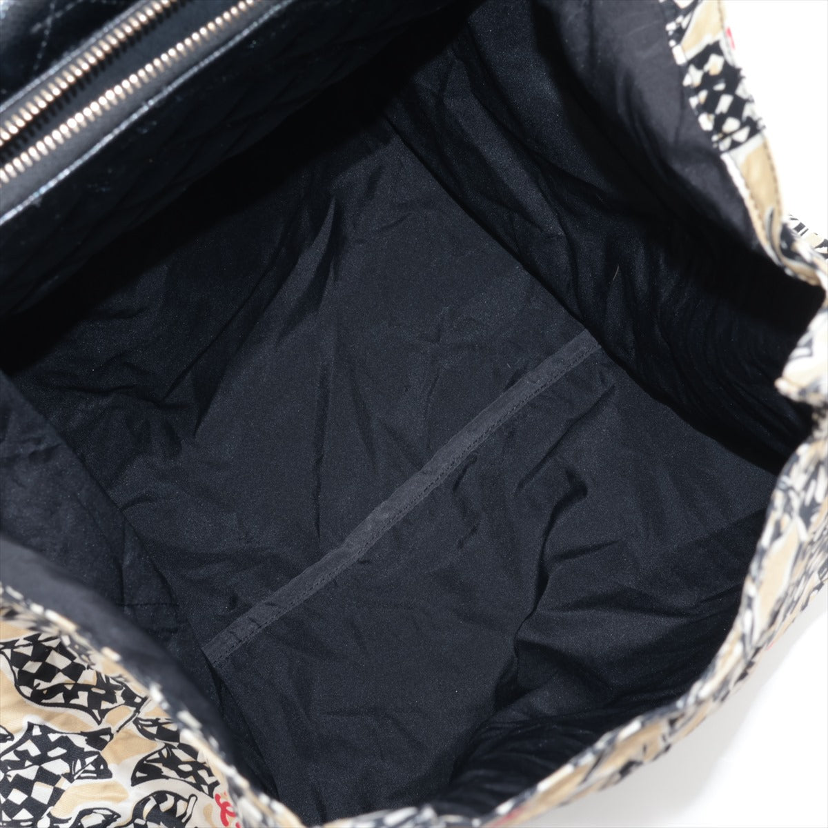 Chanel Racer Flag Print Canvas Tote Bag Beige