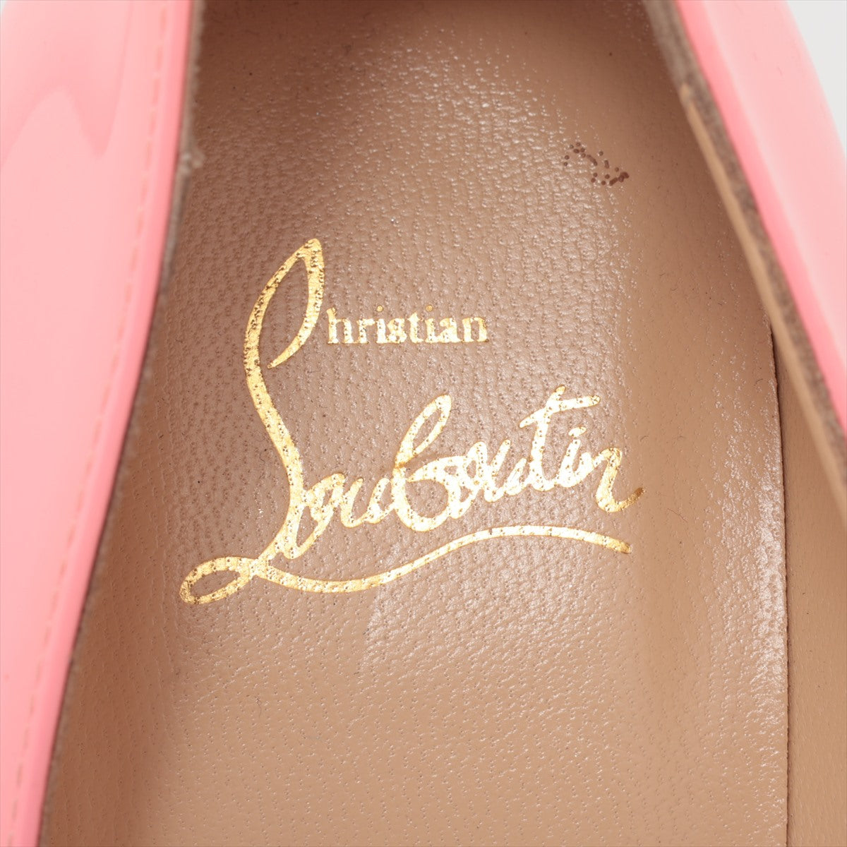 Christian Louboutin Patent Leather Open-toe Pump Pink