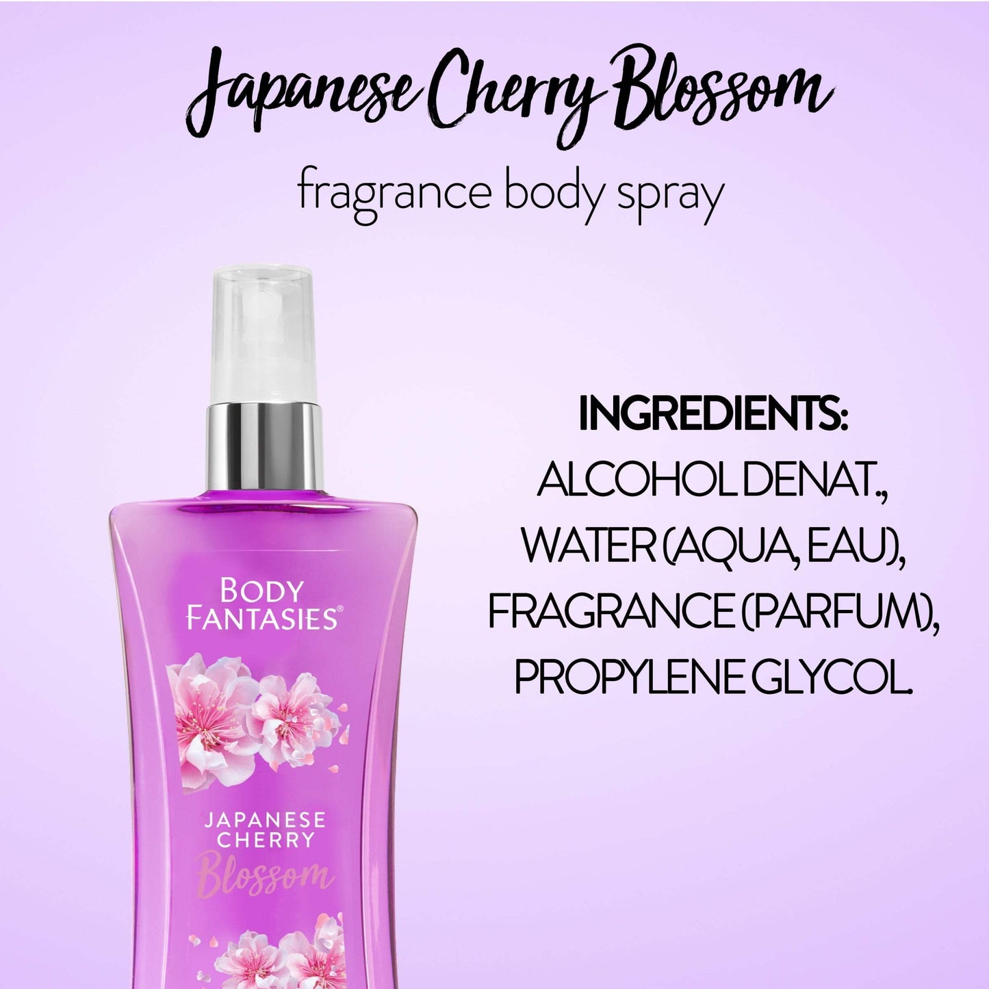 Signature Japanese Cherry Blossom Fragrance Body Spray by Body Fantasies for Women - 8 oz Body Spray