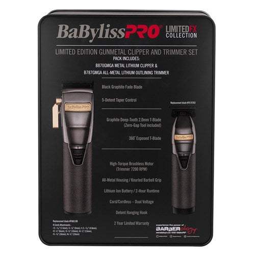 BaBylissPRO Boost FX Limited Edition Black Clipper, Trimmer & Charging Bases