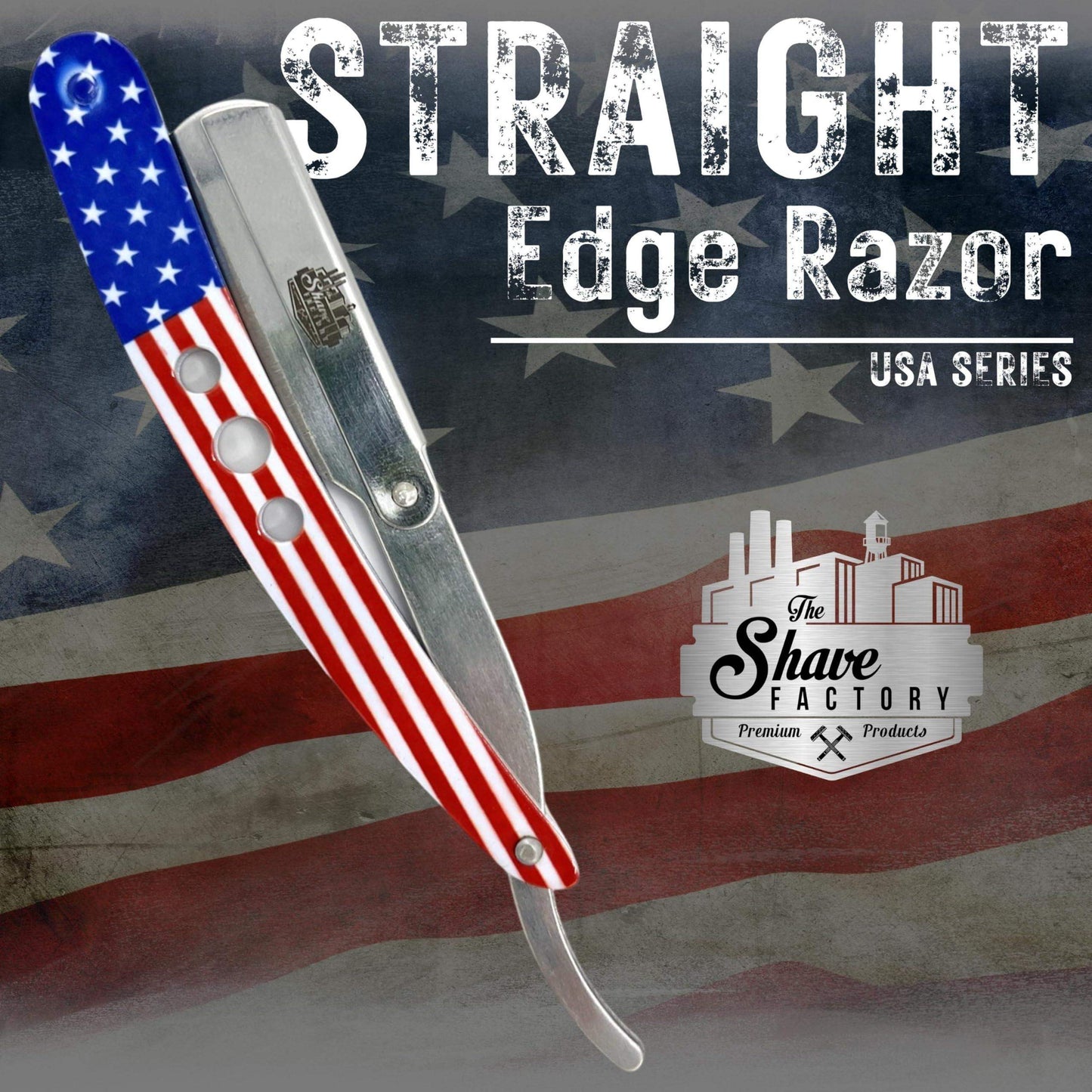 The Shave Factory Straight Edge Razor Kit (USA / 100 Derby Professional Single Edge Razor Blades) - BarberSets