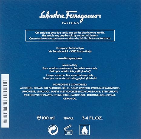 F by Ferragamo Free Time by Salvatore Ferragamo for Men - 3.4 oz EDT Spray