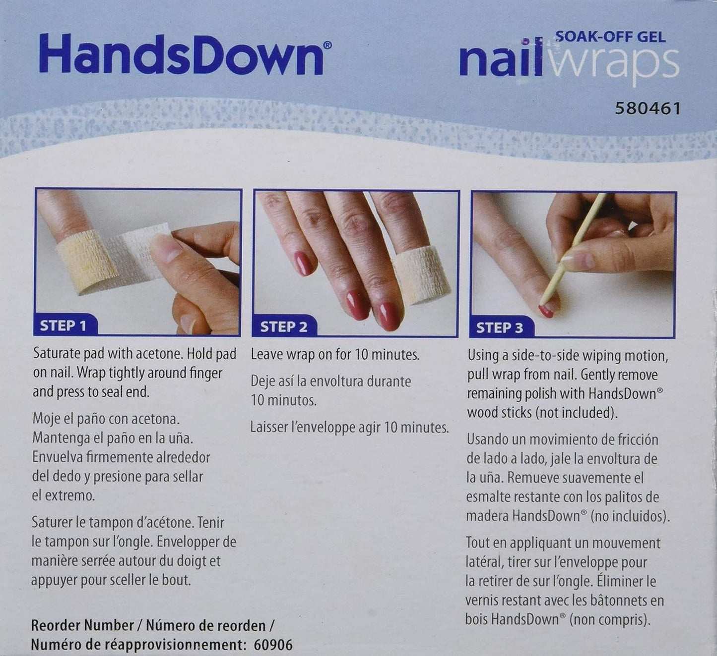 Sanek Handsdown Soak-Off Gel Nail Wraps 100-Ct Bag
