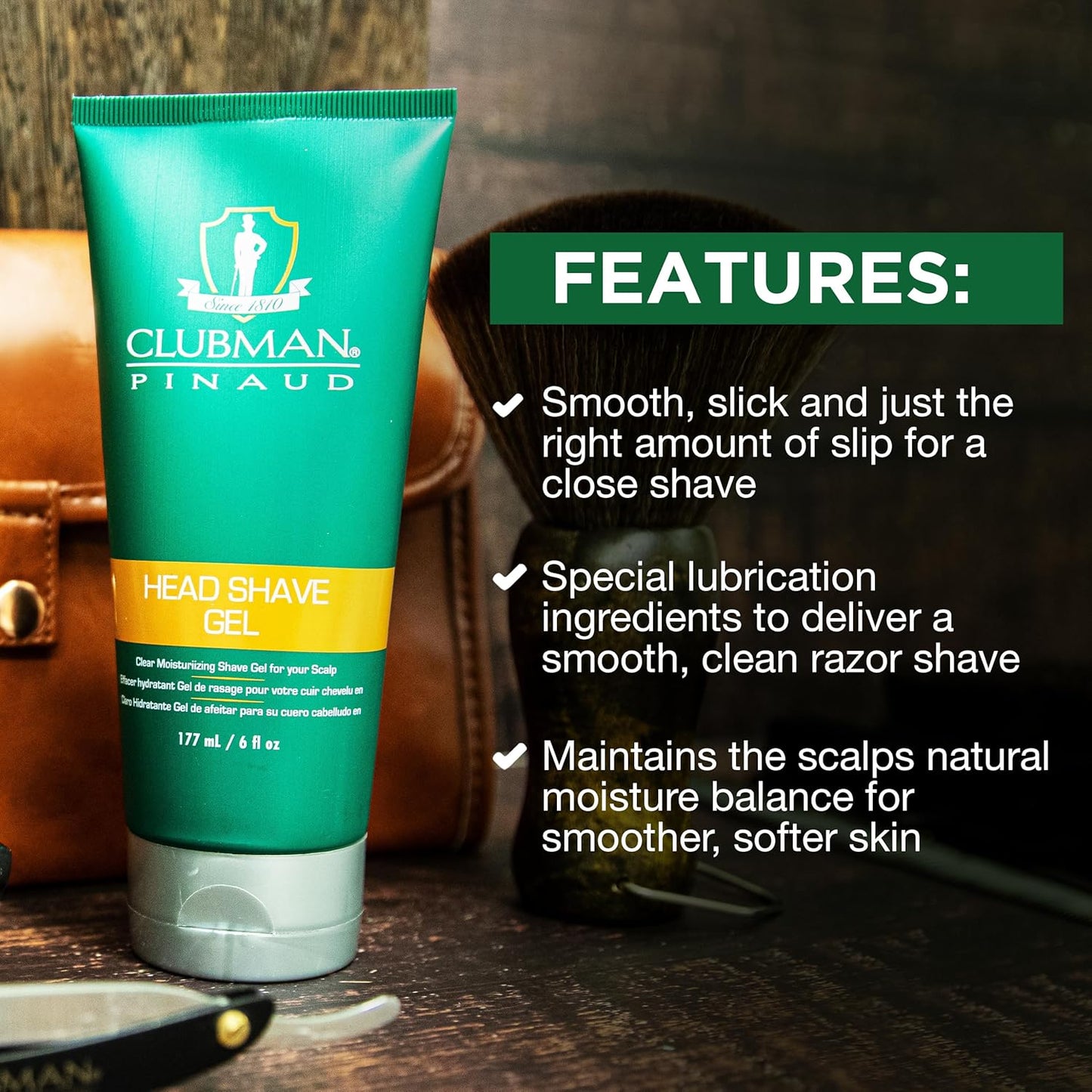 Clubman Head Shave Gel 6 oz