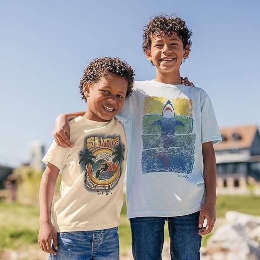 Men Crew Tee - Surf - Beige by DelSol for Men - 1 Pc T-Shirt (YS)