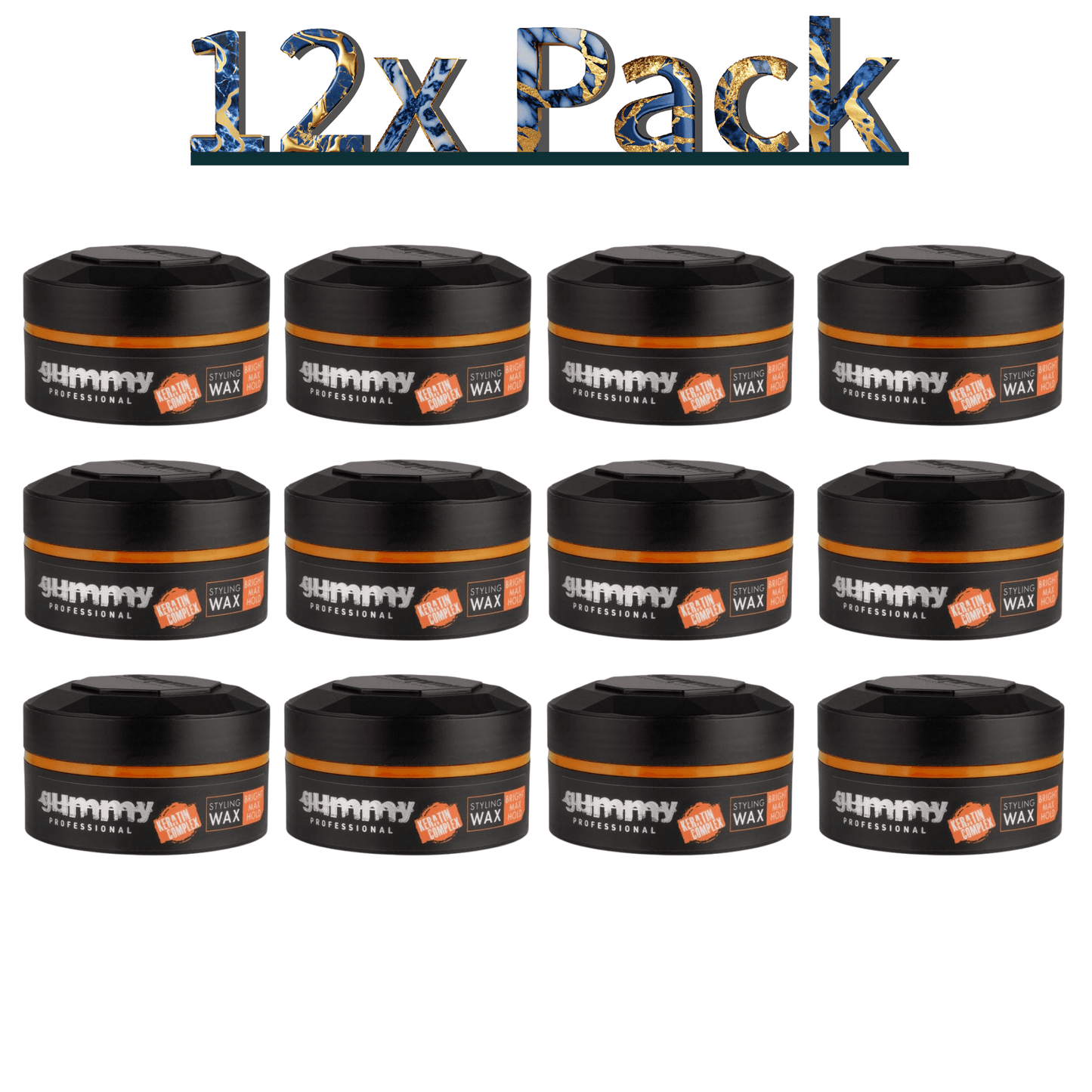 Gummy Hair Styling Wax Bright Finish Multipack