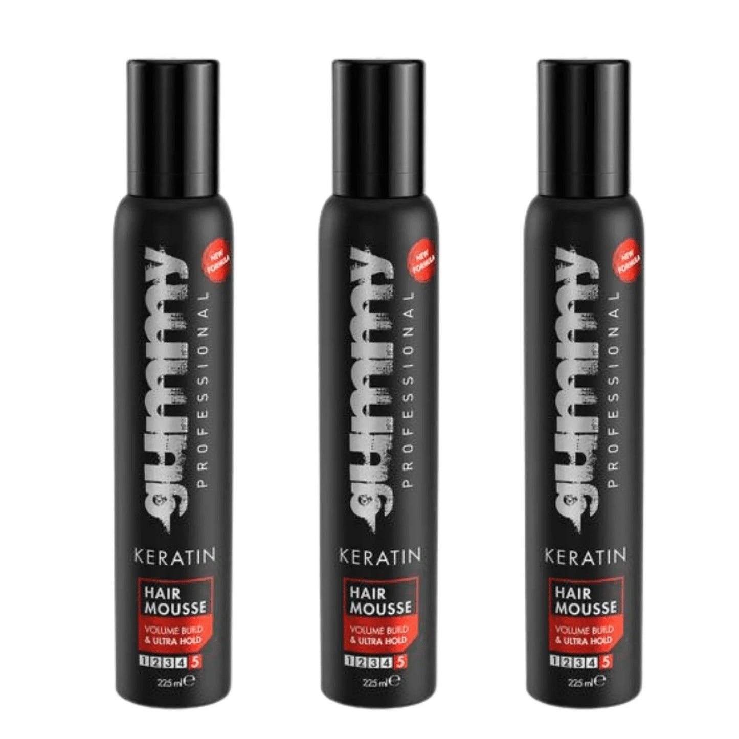 Gummy Hair Mousse Maximum Hold & Shine, 225ml / 7.6 oz Multipack