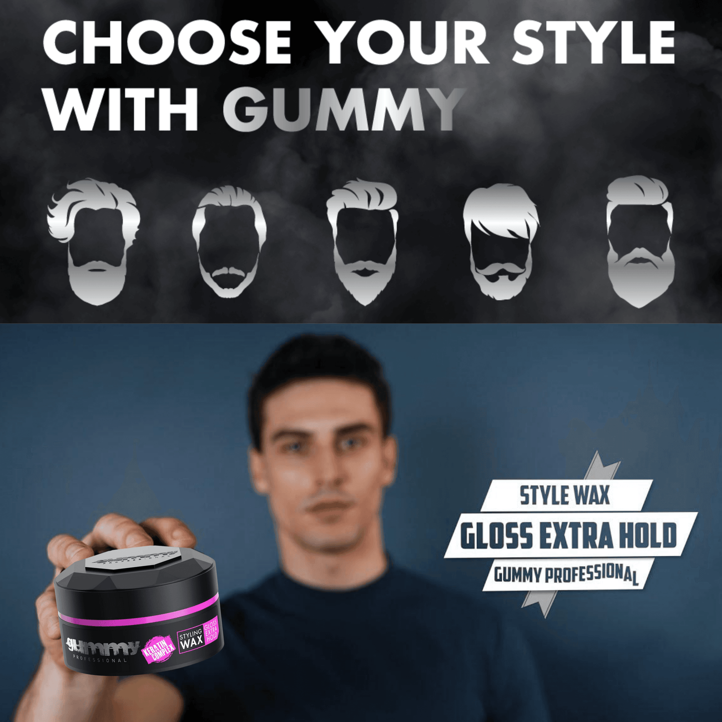 Gummy Hair Styling Wax Extra Gloss