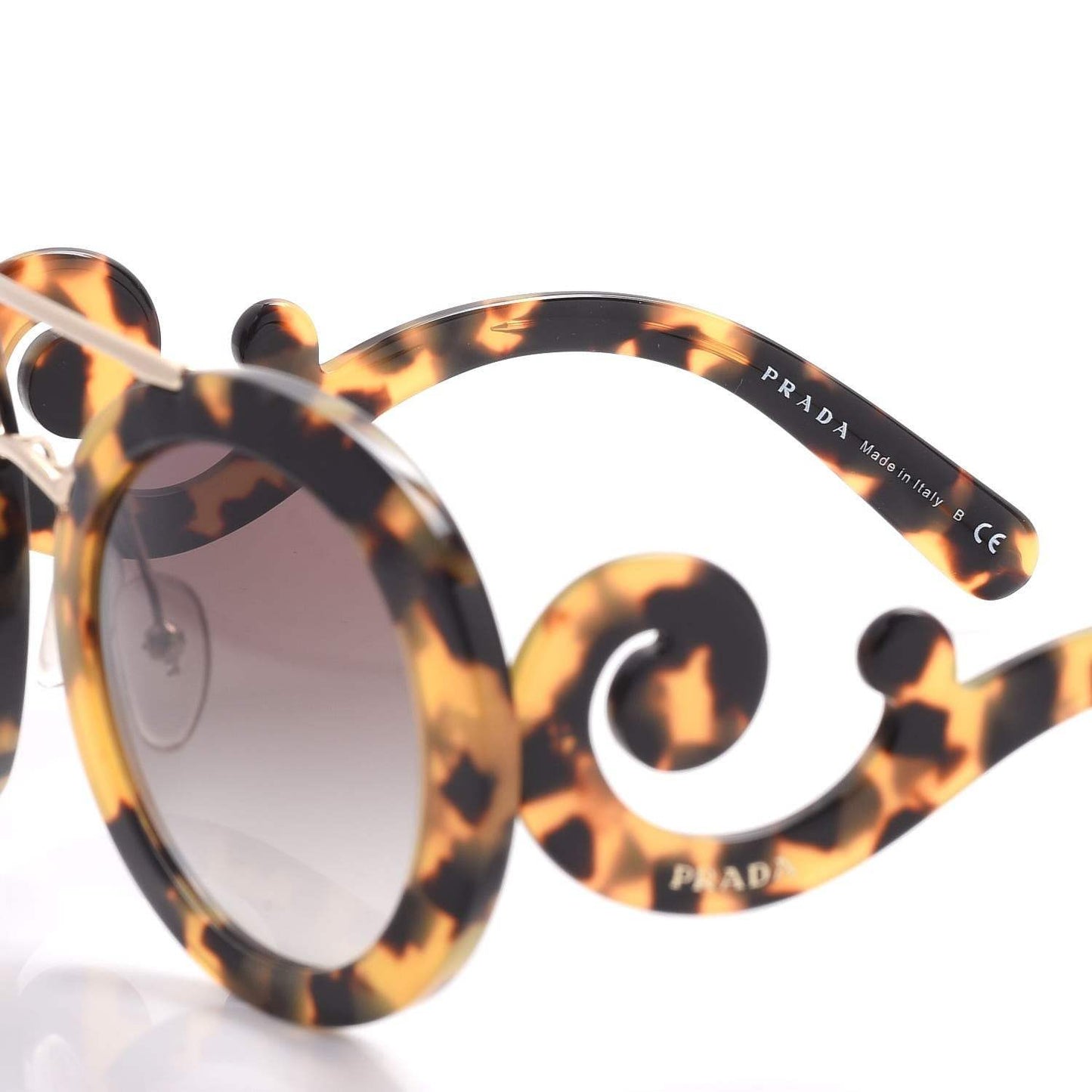 Prada SPR 13S 7S0-0A7 - Medium Havana-Grey Gradient by Prada for Women - 54-25-135 mm Sunglasses