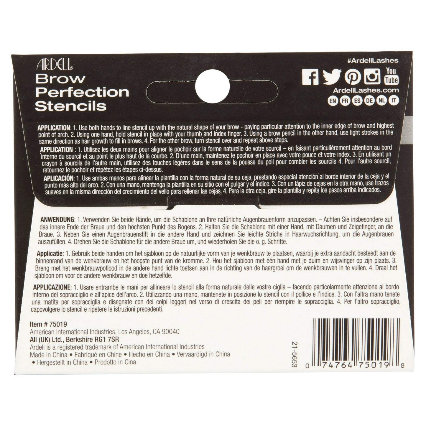 Ardell Brow Perfection Stencil