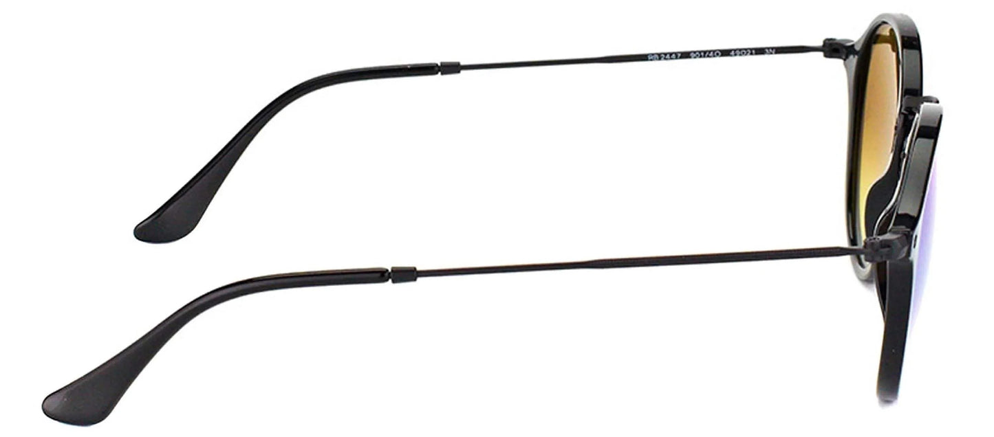 Ray Ban RB 2447 901-40 - Black-Blue Gradient Flash by Ray Ban for Unisex - 49-21-145 mm Sunglasses