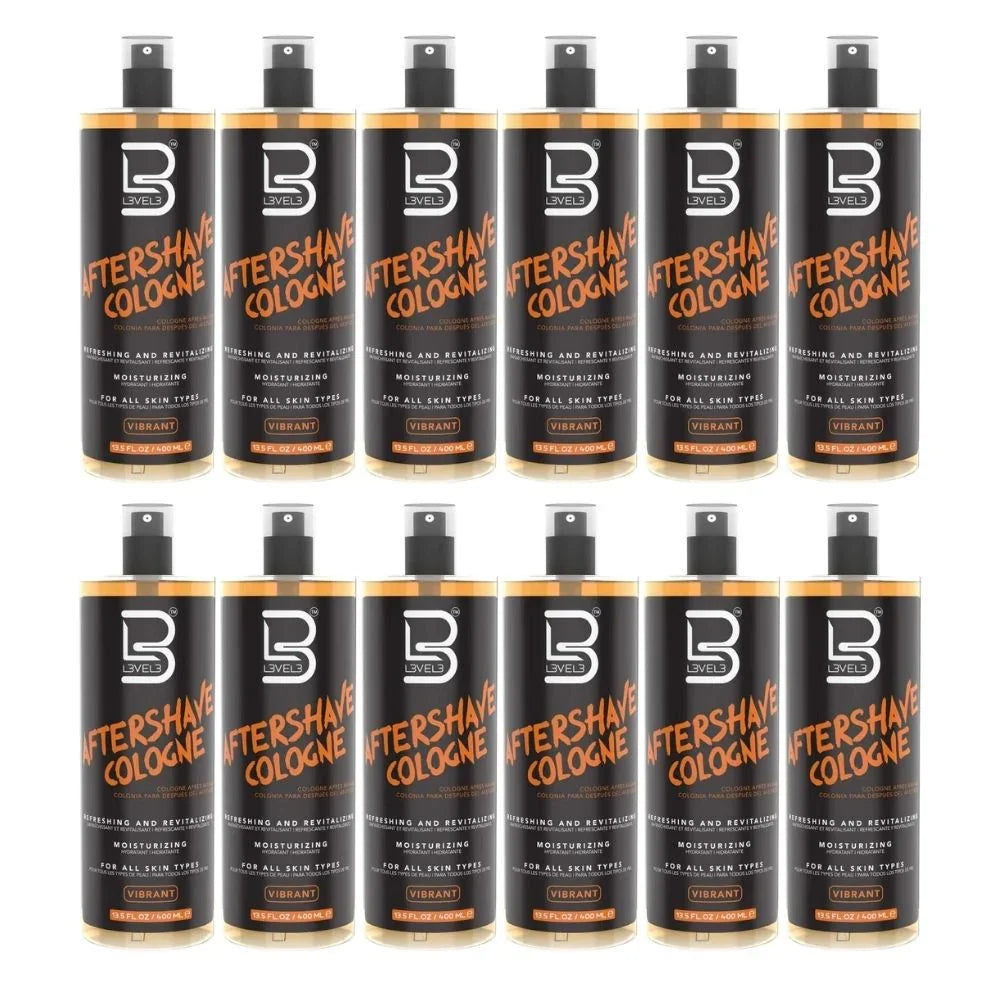 L3VEL3 After Shave Cologne Vibrant 400ml / 13.5 oz - Multipack