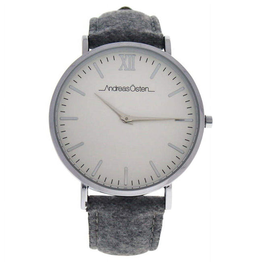 AO-194 Toutes - Silver/Grey Tweed Leather Strap Watch by Andreas Osten for Women - 1 Pc Watch