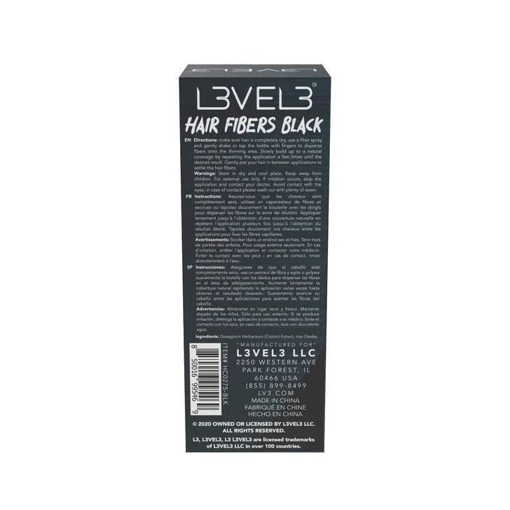 Level 3 Hair Fibers Black L3-HC0275-BLK