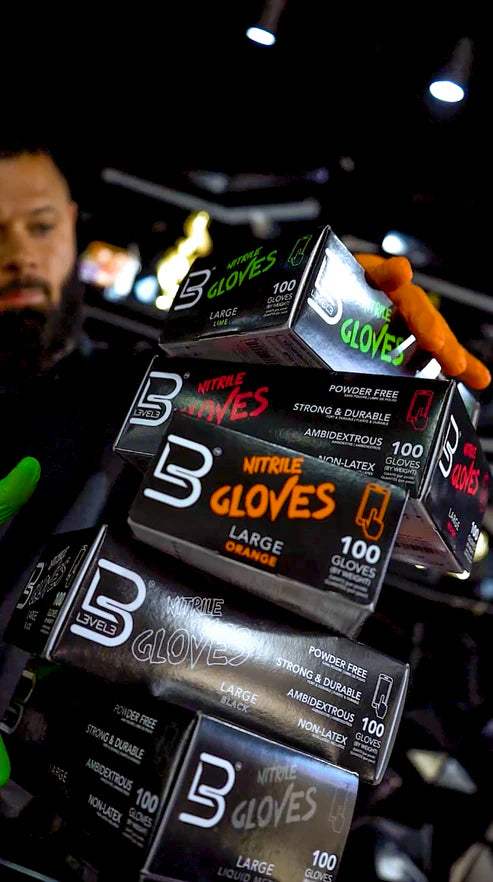 Level 3 Nitrile Gloves (100ct) - Black Large Large