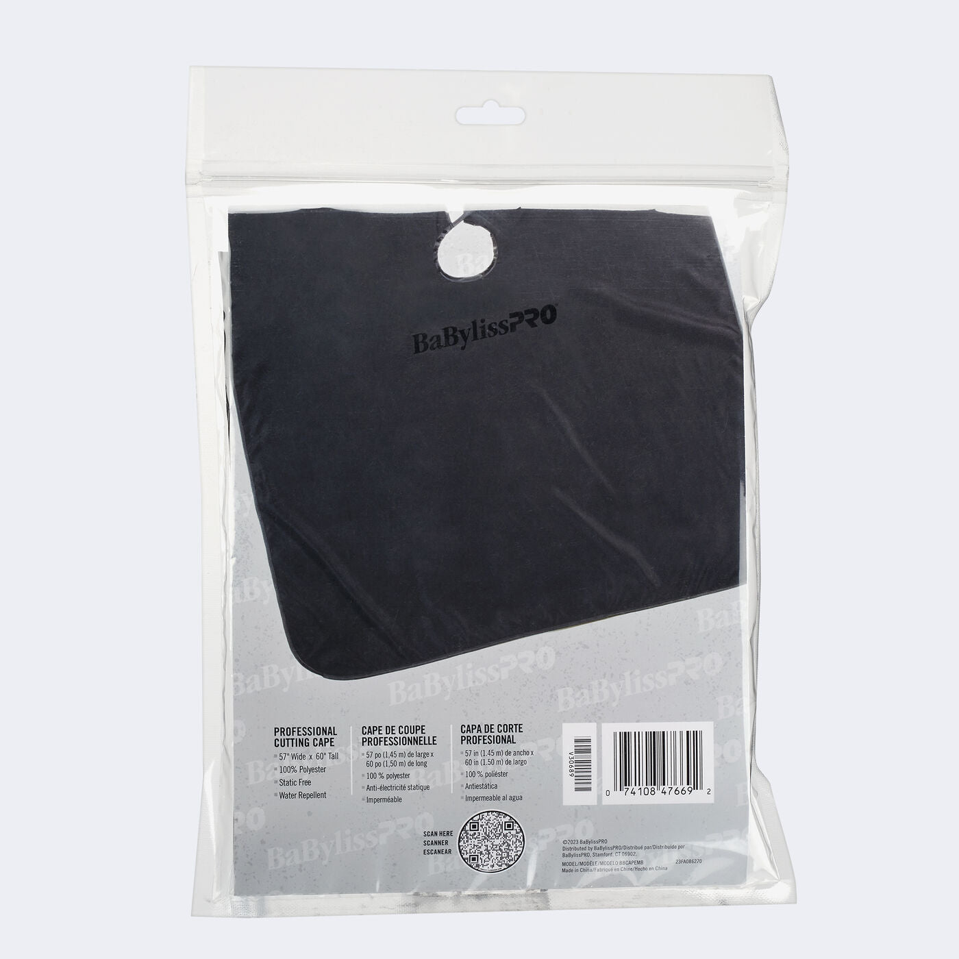 BaBylissPRO Black Barber Cape