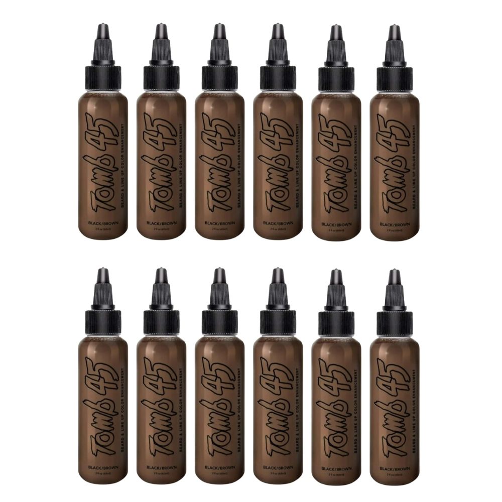 Tomb45 Beard and Line Up Color Enhancement - Black/Brown - 2 oz - Multipack