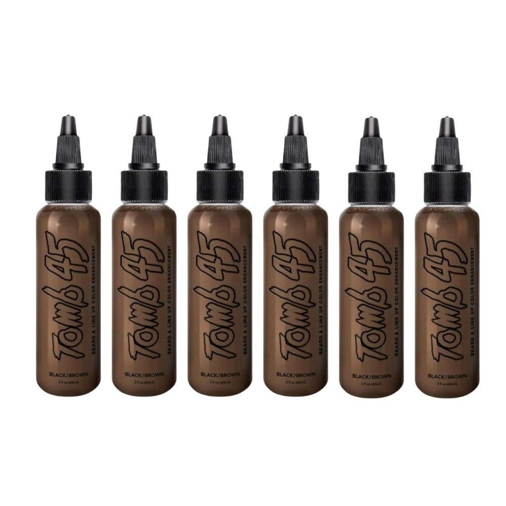 Tomb45 Beard and Line Up Color Enhancement - Black/Brown - 2 oz - Multipack