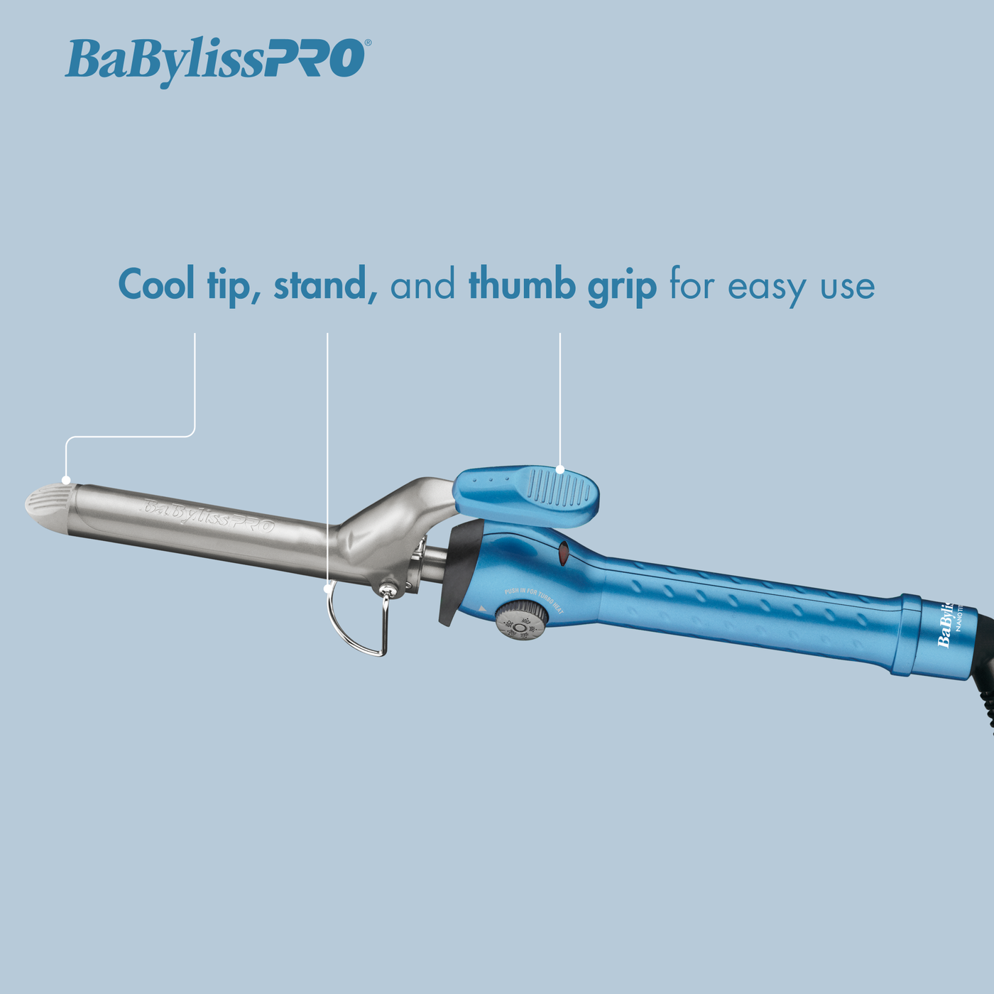 BaBylissPRO Nano Titanium 1-1/4" Spring Curling Iron