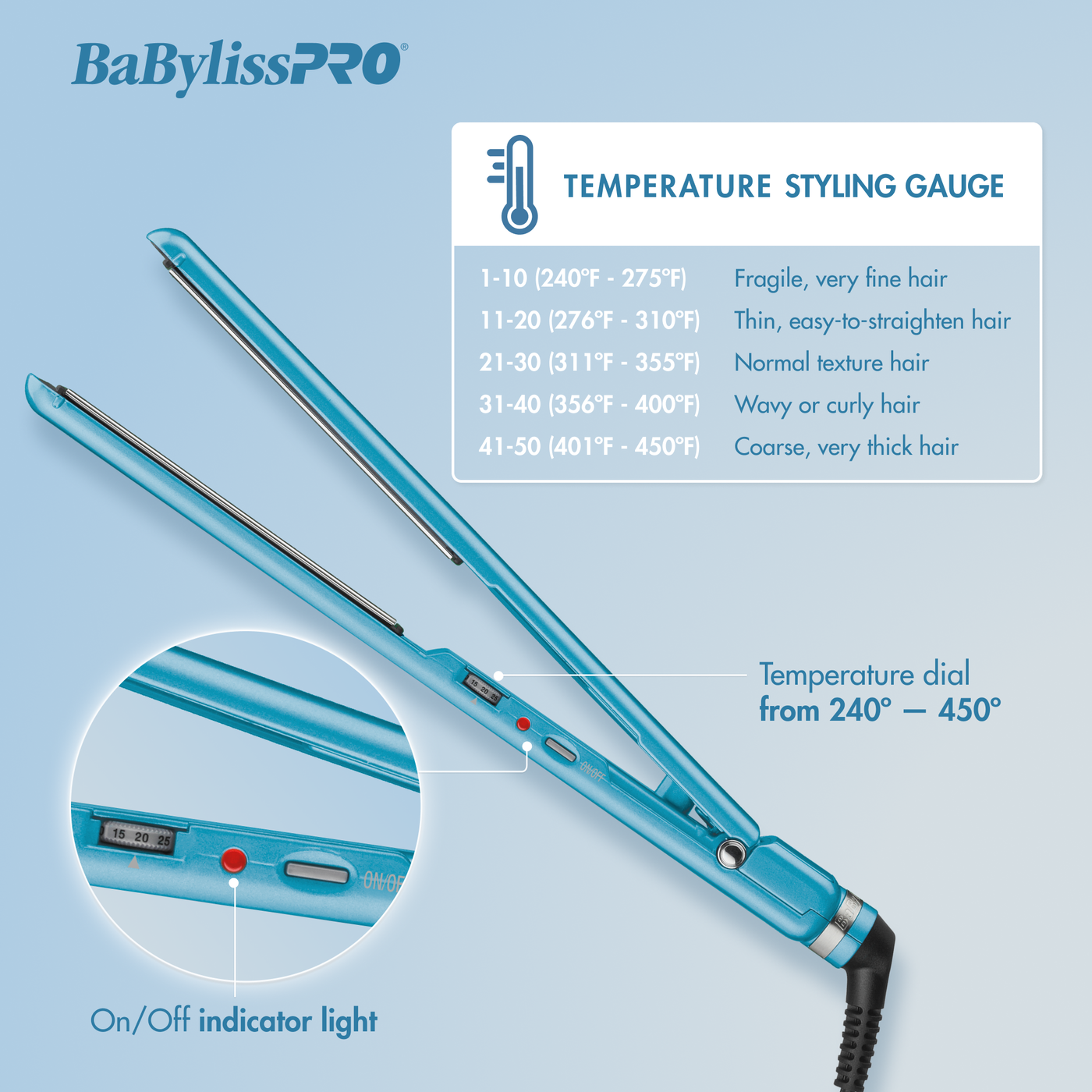 BaBylissPRO Nano Titanium 1½" Ultra-Thin Straightener